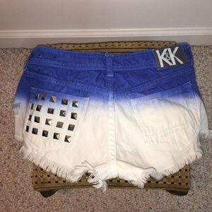 Kendal & Kylie Denim Short Shorts Distressed